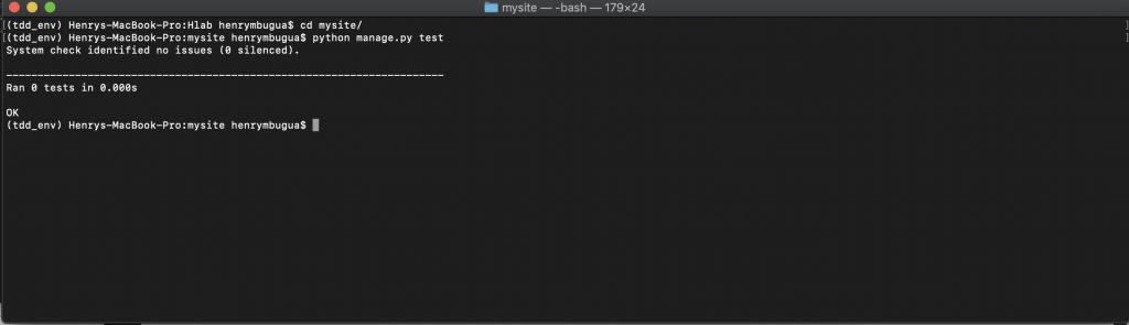 Running Python test